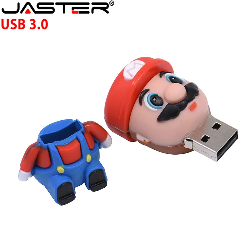 JASTER USB 3,0 креативный мультяшный игровой персонаж Супер Марио usb флеш-накопитель 4 ГБ 8 ГБ 16 ГБ 32 ГБ 64 Гб быстрая usb карта памяти U диск