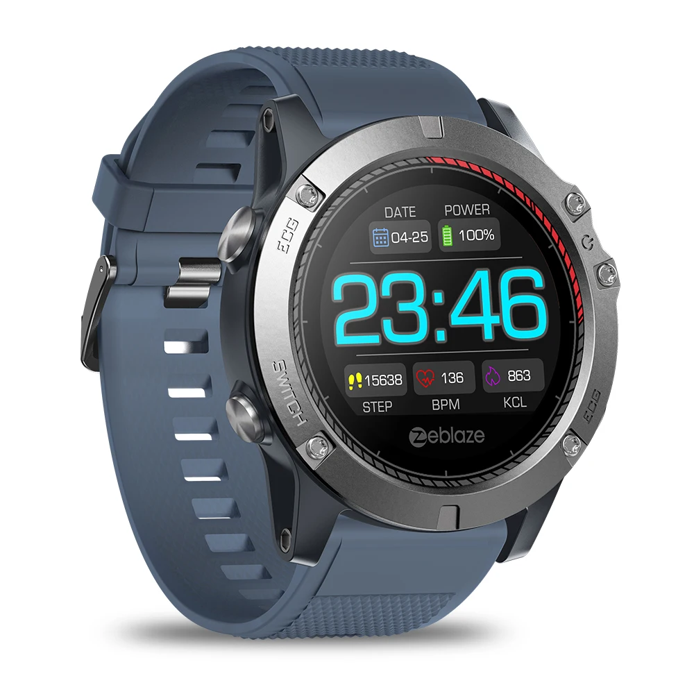 Новые смарт-часы Zeblaze VIBE 3 ЭКГ Смарт-часы Шагомер монитор сна языки IP67 водонепроницаемый спортивный цветной дисплей Android iOS