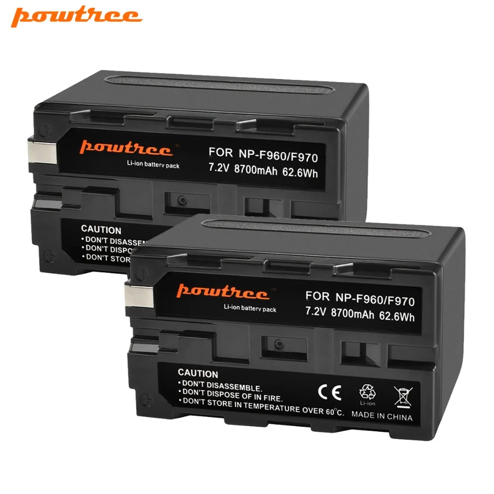 Powtree для Sony 2 шт. 7 в 8700 мАч стандартная аккумуляторная батарея замена 198P F950 MC1000C TR516