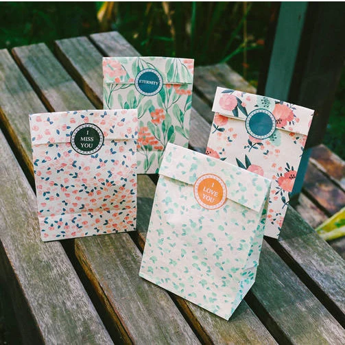 4Pcs/Lot Fresh Envelopes Dance Flower Paper Bag Gift Bag Gift Envelopes