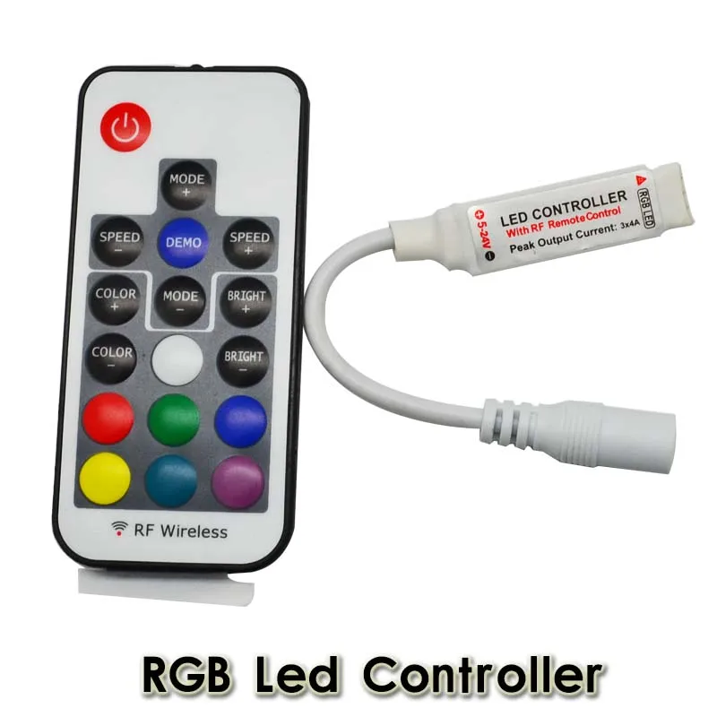 15 шт. DC 12 В 24 в RGB Led Control ler Mini RF Wireless 3 канала 6A общий анод для управления SMD 5050