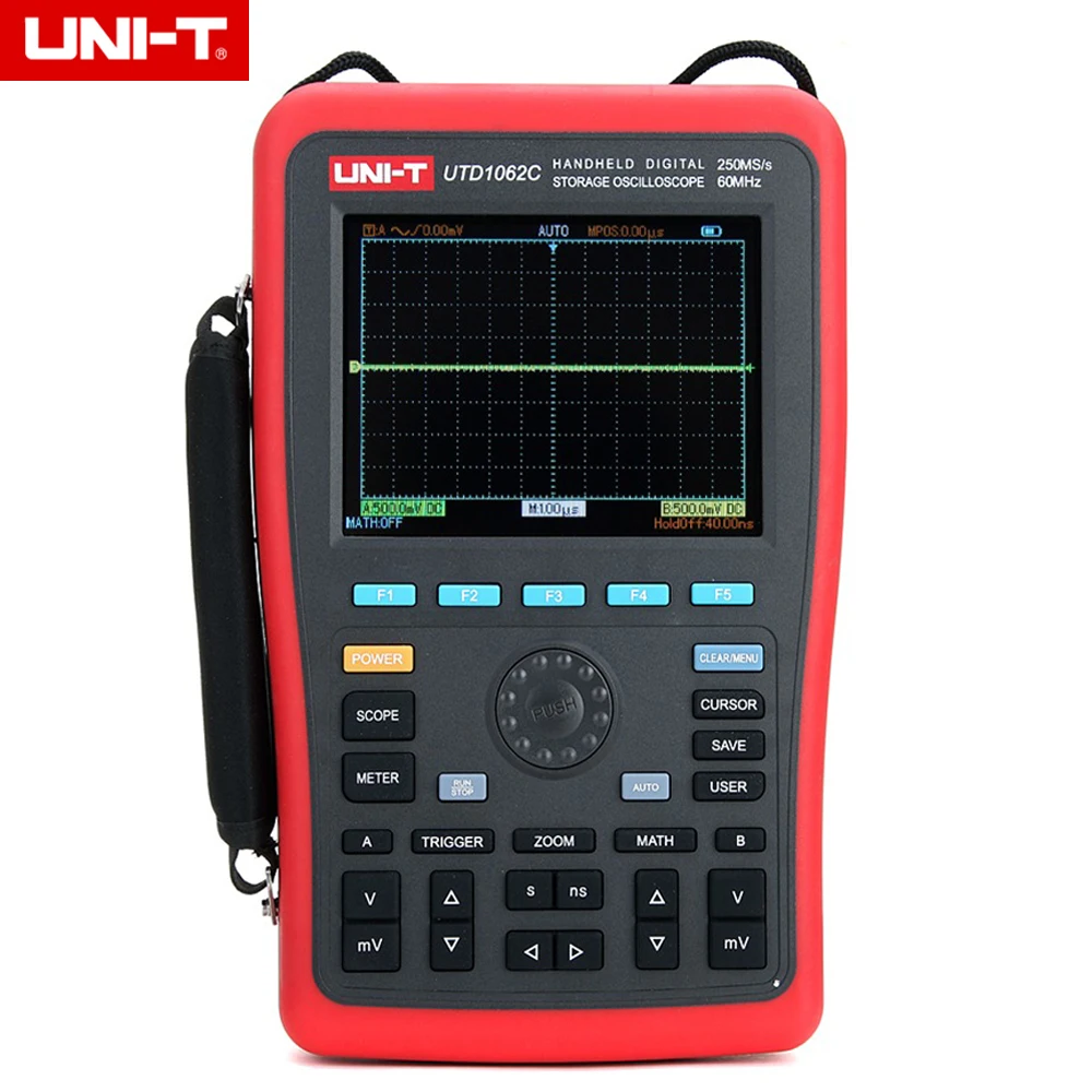 

UNI-T UTD1062C 2 канала 60 МГц 250 мс/с портативный цифровой мультиметр осциллограф