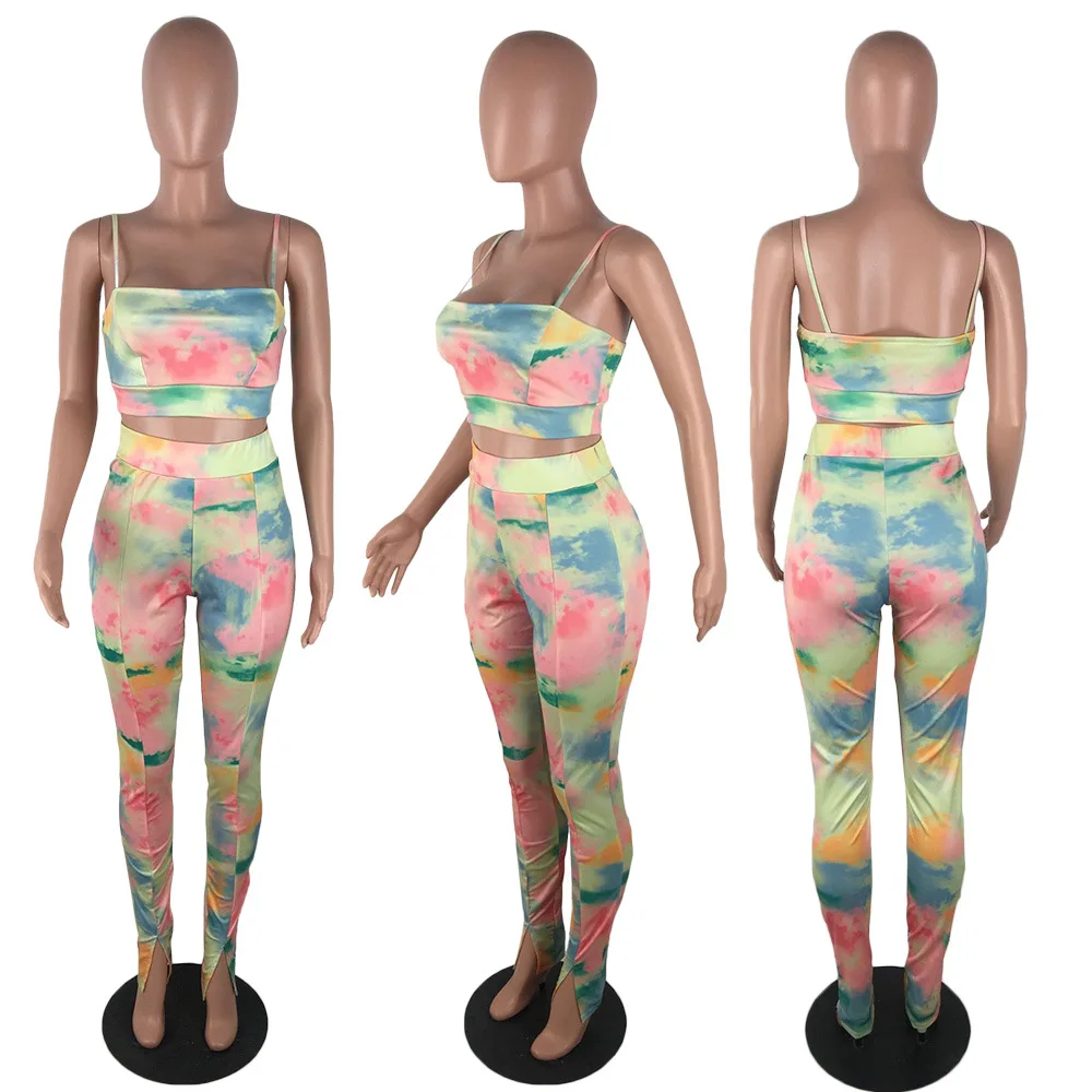 Комплект из 2 предметов комплект со штанами женский летний топик на тонких