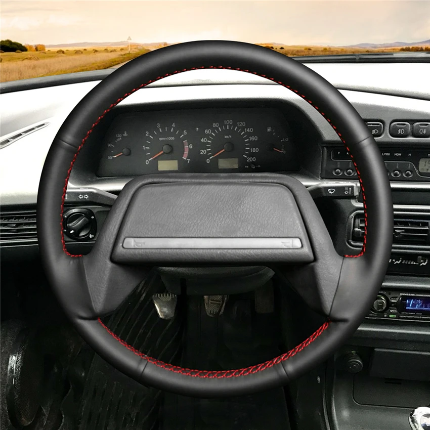 MEWANT черный чехол рулевого колеса автомобиля из искусственной кожи для Lada 2114 2108 2115