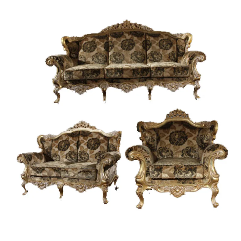 Барокко Роскошный гостиной Диван сочетание Европейского ручной резьбой