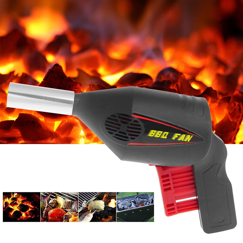 

Outdoor Tools Pressing Manually FOR BBQ Fan Air Blower BBQ Grill Fire Bellows Portable Camping Weapon Y51D