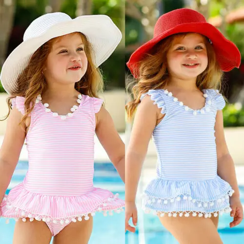 Женский купальник в полоску с кисточками|Купальные костюмы| |