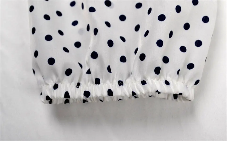 2018 New Fashion Polka Dot Bow Ruffle Off Shoulder Women Blouse Summer Sexy Elegant Tops Shirt blusa |
