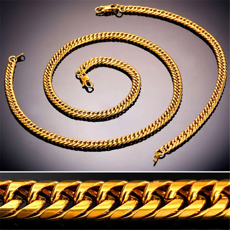 2016 6 мм нержавеющая сталь черная цепочка комплекты ювелирных изделий для мужчин