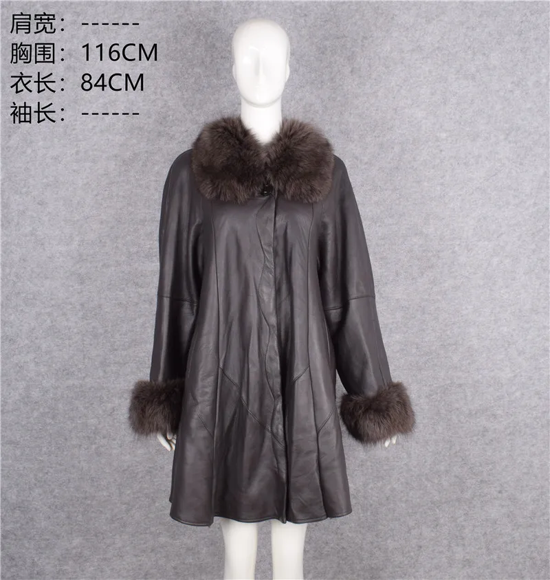 Итальянская женская дубленка из натуральной овечьей кожи пальто Воротник