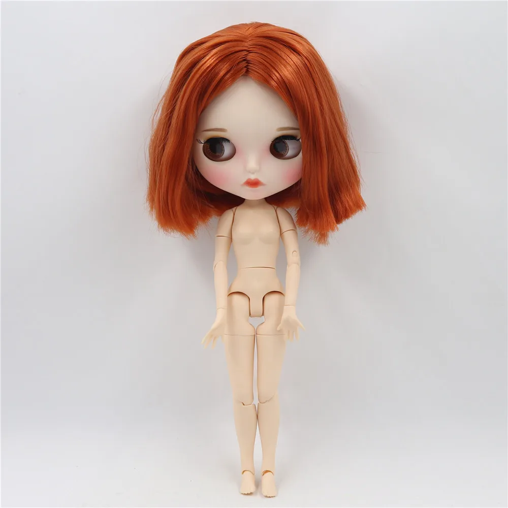 body 1/6 Blyth кукла белая кожа суставы тела красновато-каштановые волосы Новые матовые лицо с бровями блеск для губ. Нет. BL232 - Цвет: body