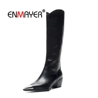 enmayer woman over the knee high boots women shoes winter shoes thigh high booty size 34 40 real leather fashion boots cr1691