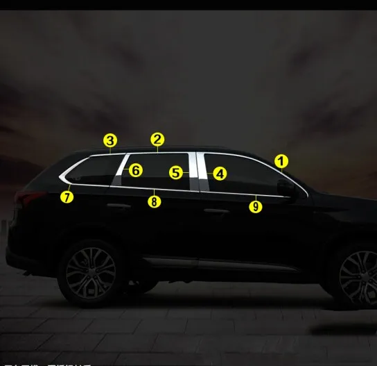 Автомобильный Стайлинг для 2014 2019 Mitsubishi Outlander из нержавеющей стали хромированная