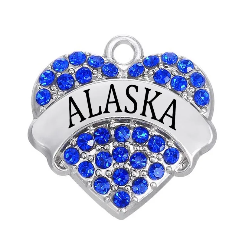 Белая подвеска в форме таблички с именем Аляски ювелирные изделия для браслета