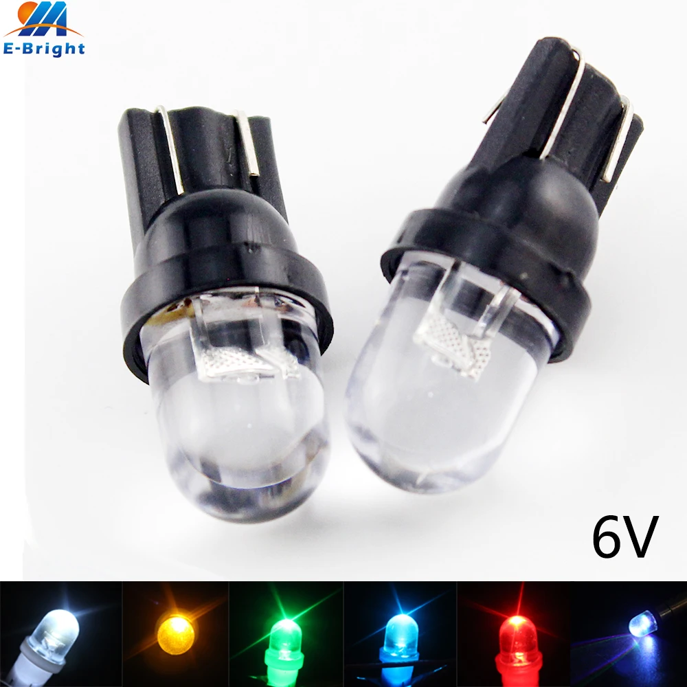 200 шт./лот 6 в 3 В T10 1 SMD выпуклая линза 194 W5W салона автомобиля боковые клиновидные