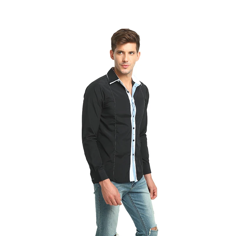 2017 Для мужчин S Рубашки домашние муж. с длинным рукавом рубашка Slim Fit Смешанный
