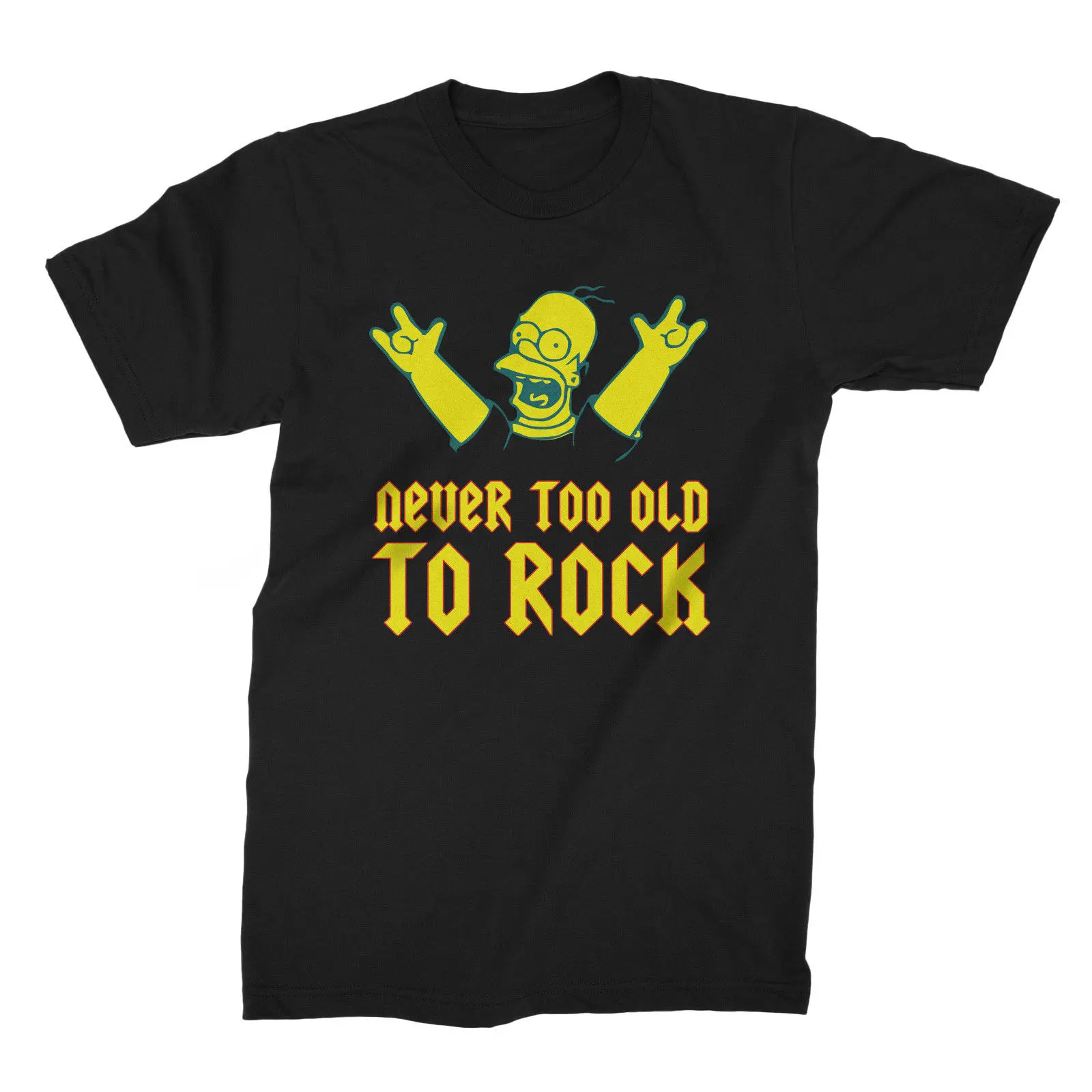 Новая забавная Мужская футболка Never Too Old To Rock Joke подарок День отца день рождения|men