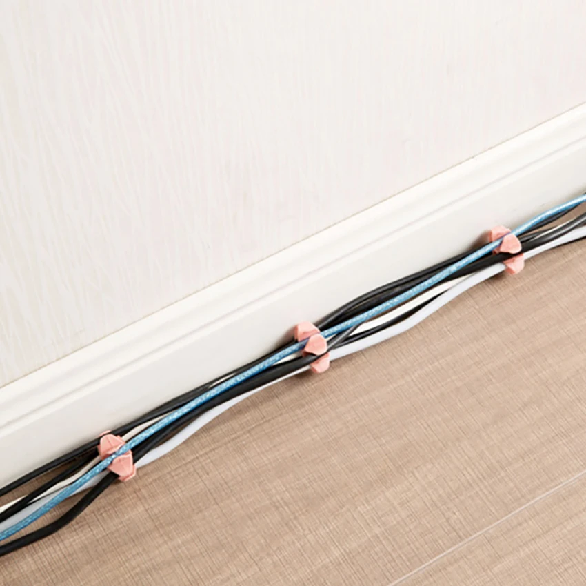 4 шт./лот держатель для кабеля в форме ветки зажим хранения шнура органайзер