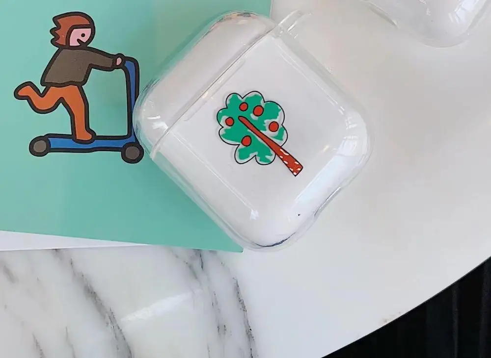 8 Цветочный чехол для apple airpods 1 2 Мультяшные медведи Мягкий силиконовый чехол толстый беспроводной bluetooth гарнитура для наушников зарядная коробка - Цвет: 8