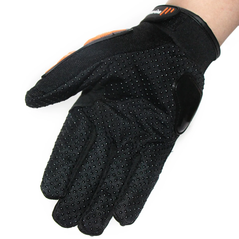 Новые Мотоциклетные Перчатки Guantes с закрытыми пальцами красные оранжевые