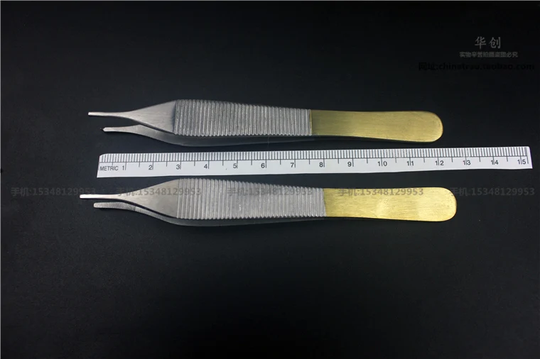 

Cosmetic plastic surgery stainless steel tweezer tissue tweezers no damage tweezers with hook&straight 12cm