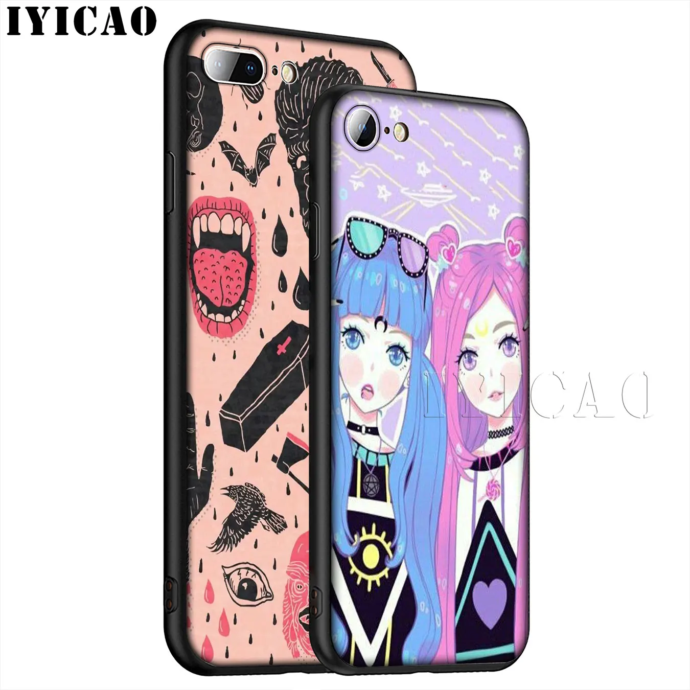 IYICAO Girly Pastel Witch Goth Мягкий силиконовый чехол для телефона iPhone XR X XS 11 Pro Max 6 6S 7 8 Plus 5 5S SE
