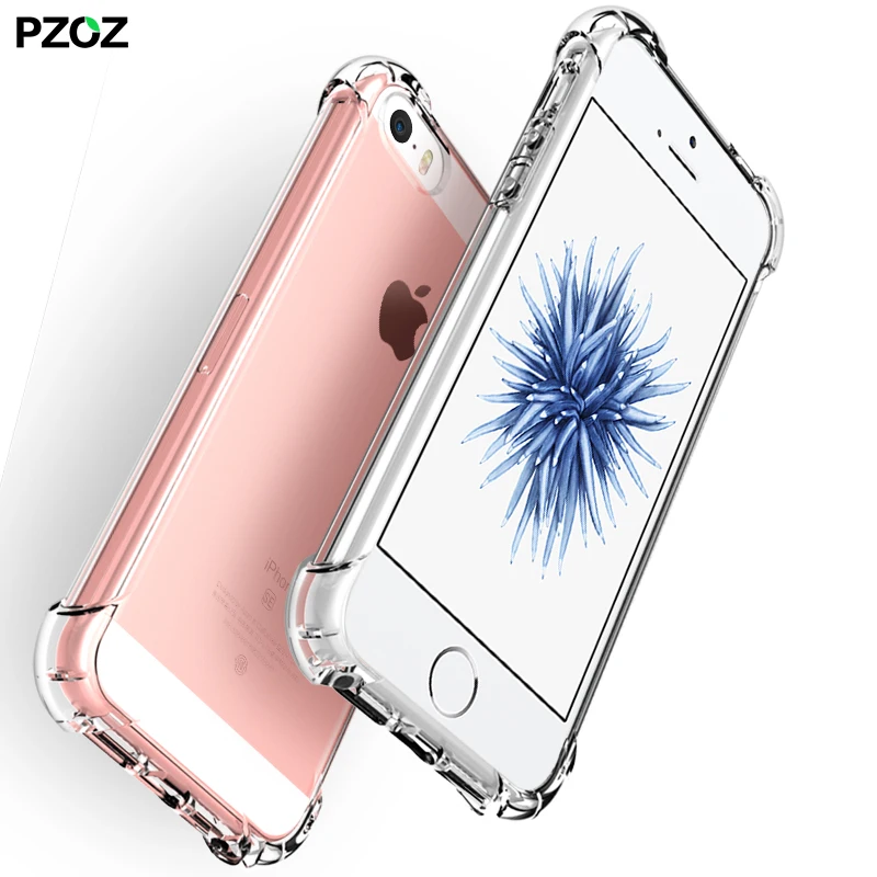PZOZ for iPhone 5 5s se case 360 cover shockproof housing original bumper on fundas transparent silicone 5se s |