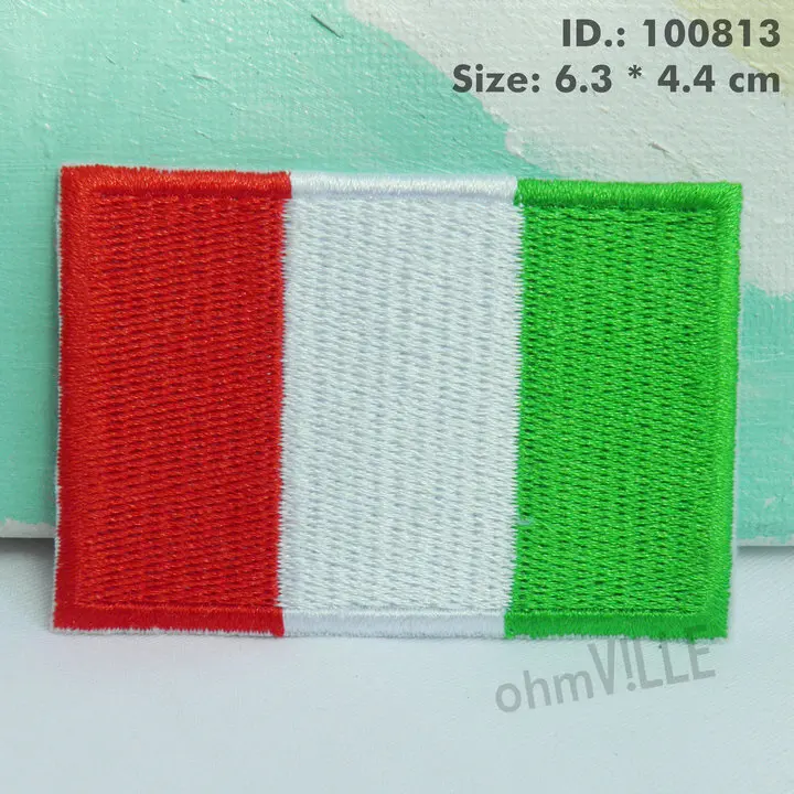 100813 флаг Италии эмблема железные нашивки &quotлегко наносится просто гладить&quot
