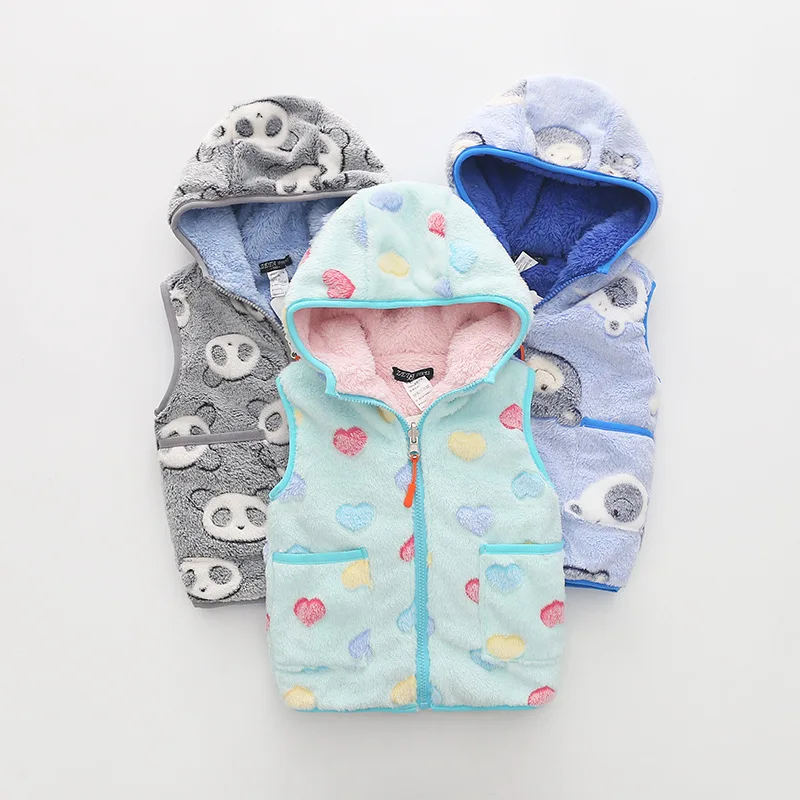 2018 осень-зима модные Теплый жилет малыш Детская одежда для маленьких девочек
