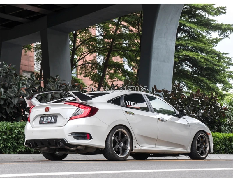 Чехол для Honda Civic Hatchback 2017 -2019 Type-R АБС-пластик Неокрашенный задний спойлер на крыло