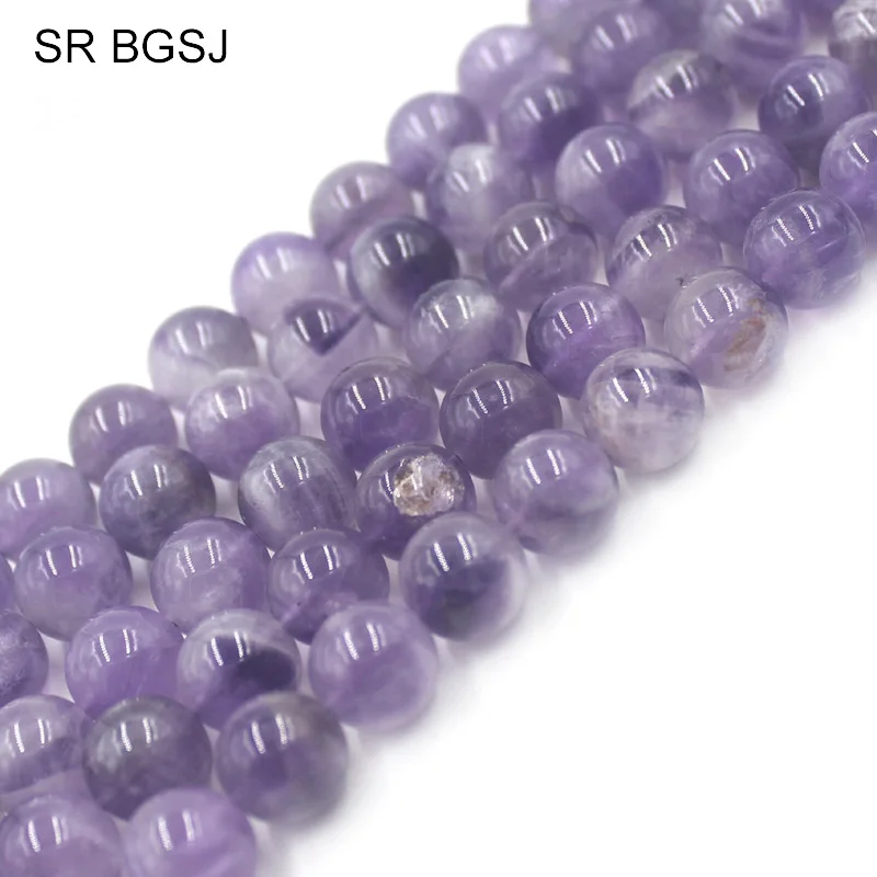 Free Ship 6 8 10 12mm Round Stones Purple Quartz Dream Lace Amethysts Jewelry Findings Accessories Loose Beads Strand 15&quot|Бусины| |
