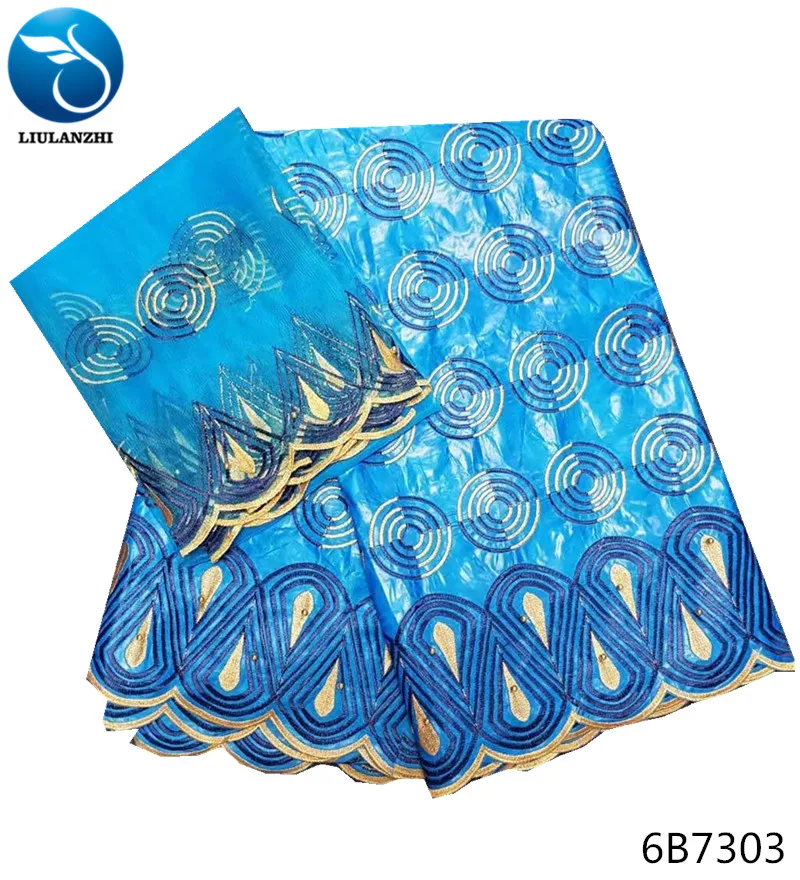 LIULANZHI lace bazin with mesh laces 2yards african for women 5yards batik fabric cotton material best products 6B73 | Дом и сад