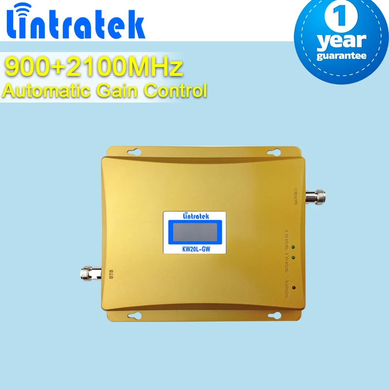 Lintratek 3g 65dB GSM 900 мГц Booster WCDMA 2100 Dual Band 2 г Ретранслятор Мобильный телефон усилитель