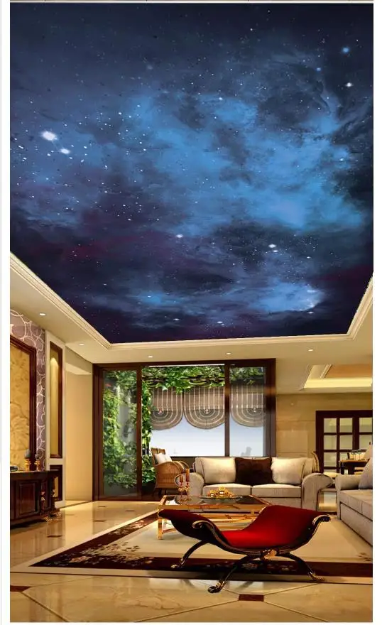 Custom photo wallpaper for walls 3 d ceiling murals HD big picture beautiful star sky zenith mural home decor | Обустройство дома