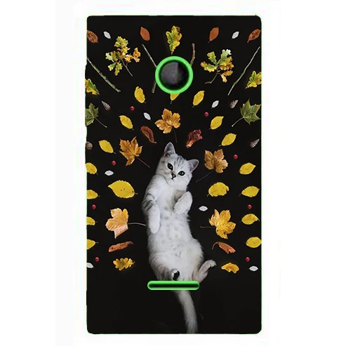 Z93 Чехол для microsoft Lumia 435 Dual SIM модный принт листья Прекрасный жесткий Пластик чехол Коке смартфон - Цвет: Z93