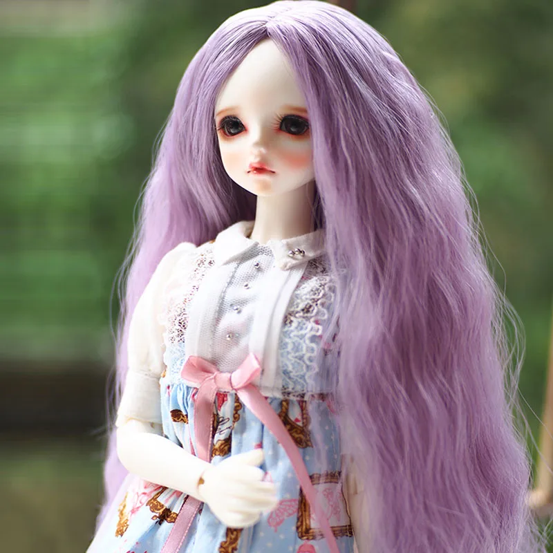 Парик для куклы Bjd SD высокая температура шарнирной 1/3 1/4 фиолетовые цвета