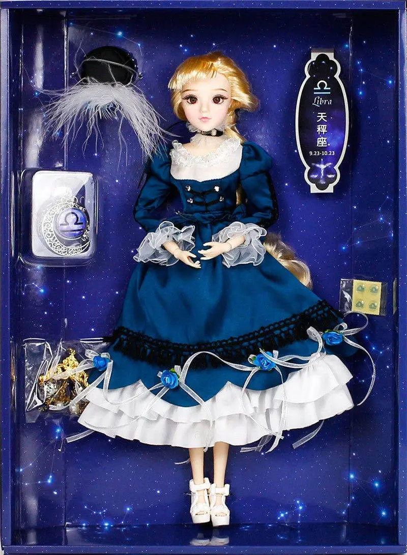 libra Мм девушка Blyth кукла 12 Созвездие серии 35 см шарнир тела кукла Monste высокие игрушки для детей 1/6 BJD кукла - Цвет: libra