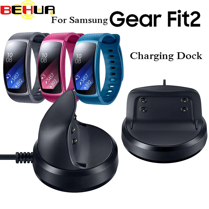 

BEHUA Black Smart Watches Chargers 5V 1A High Quality USB Charging Cradle Dock Charger For Samsung Gear Fit2 Smartwatch SM-R360