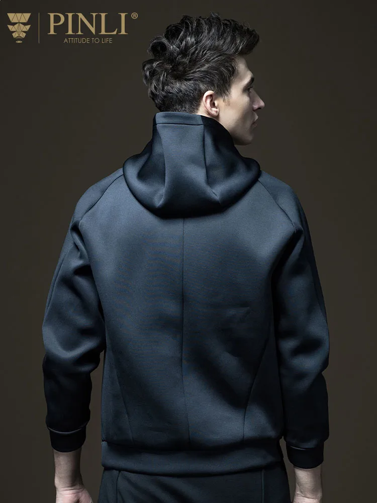 Moletom Moleton Masculino Топ ацетат полный сплошной Pinli продукт Сделано Простой чистый цвет мужской хан издание пальто осень B173509376