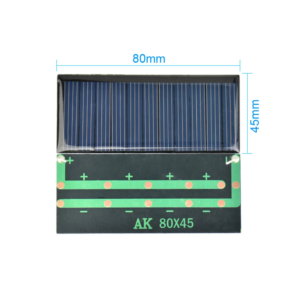 AIYIMA 10 шт поликристаллические солнечные панели 5 V 65MA батареи для DIY Солнечное