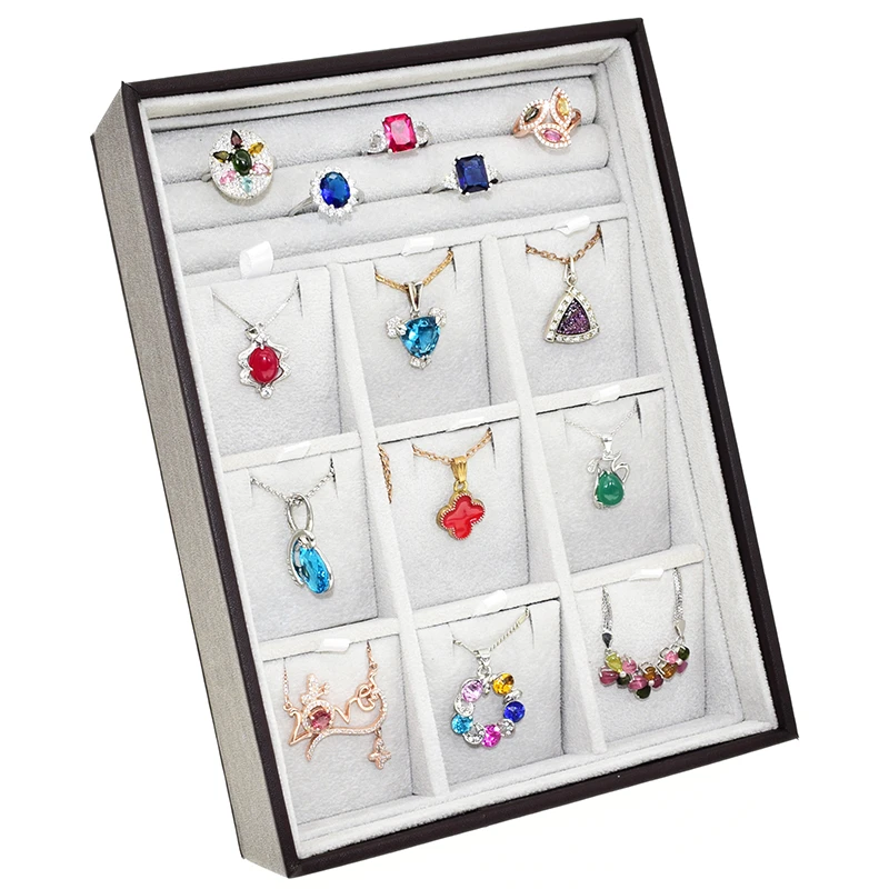 Портативный кулон кольцо шкатулка выставочный зал лоток дисплей реквизит
