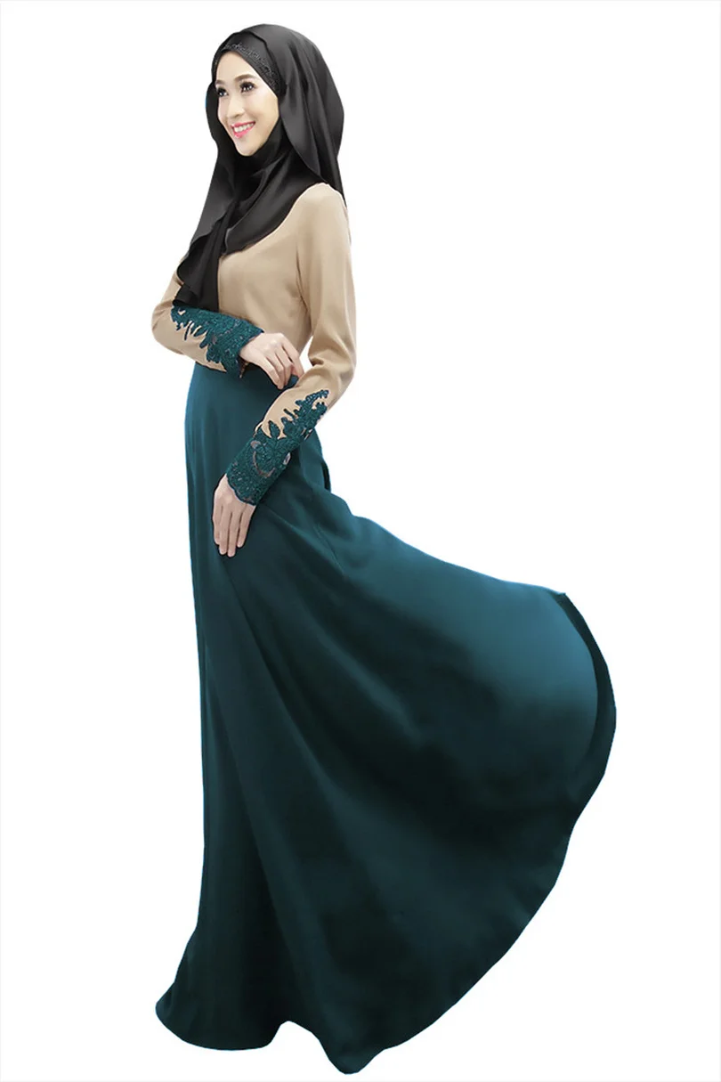 2018 женские мусульманские платья шифон Ткань dubai abaya турецкие мусульманская
