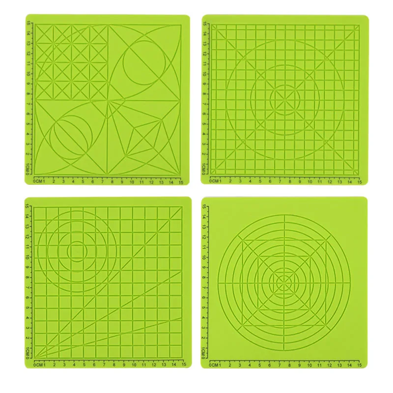 

4 type geometry Multi-Shape 3d Pen Silicone Design Mat Basic Template 2 silicone Finger Caps for 3D Pen Drawing abs pla Tools