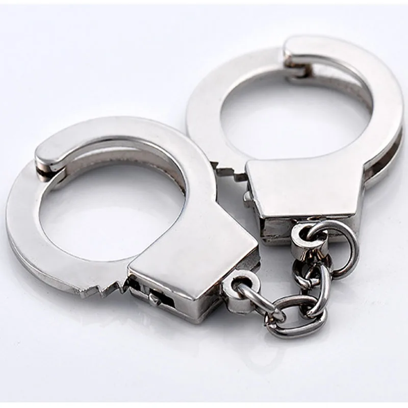 Брелок наручники серебряного цвета 1 шт. мини-брелок для ключей самостоятельного