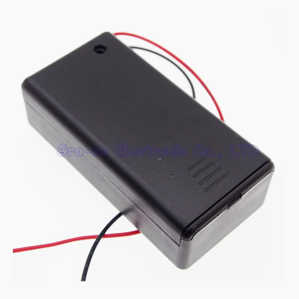 5pcs 1 Pack 6F22 Battery Case 9V Holder with shell switch |