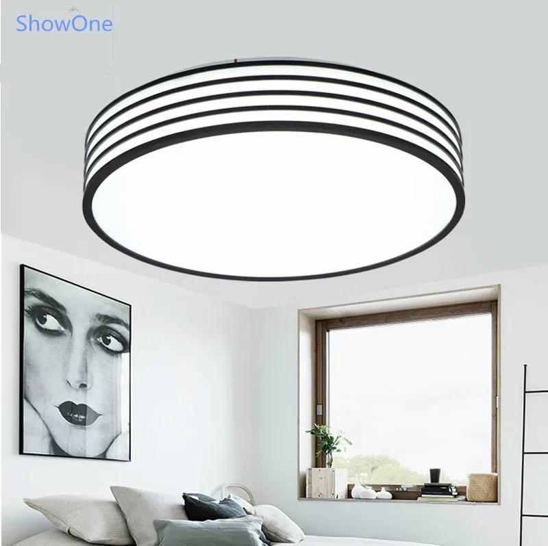 Black and white modern bedroom ceiling lights living room rectangular LED lamp lighting the corridor minimalist | Лампы и освещение