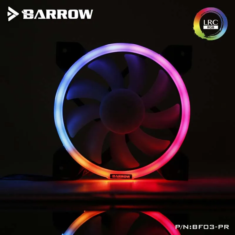 

Barrow BF03-PR PWM RGB вентилятор (120*120 мм 4 контакта) с регулируемым кольцом и гидравлическим подшипником для радиатора, чехол для компьютера