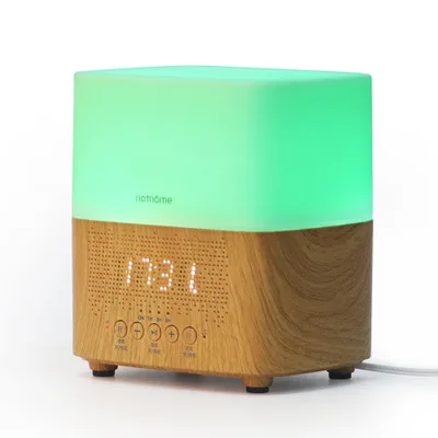 300ml Ultrasonic Aroma Diffusers Air Humidifiers Time Display Bluetooth Speaker LED Night light Alarm Clock for Home Office | Бытовая