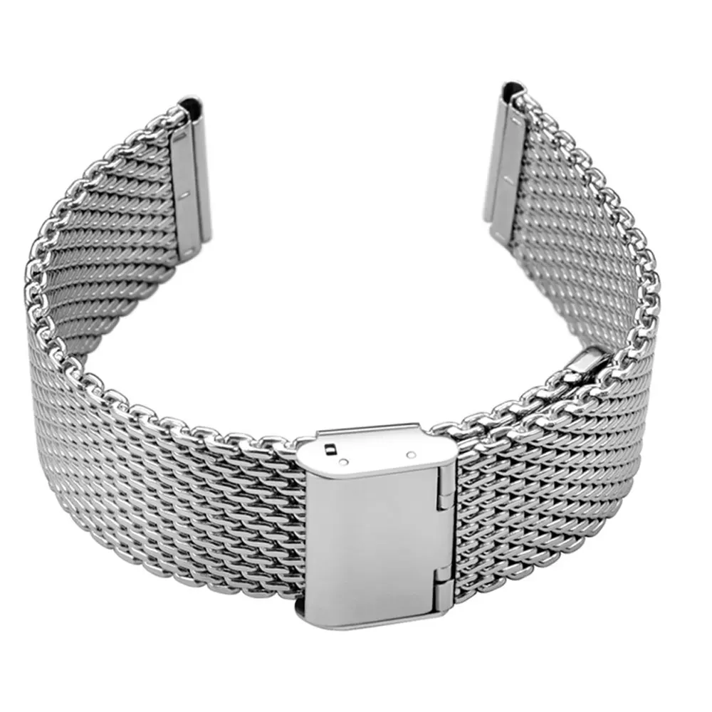 Мода 20 мм 22 серебро сеть для акулы Нержавеющая сталь часы ленточный крюк Туфли с