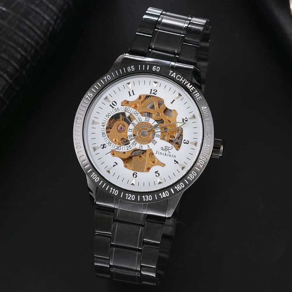 2019 модные мужские часы автоматические механические в стиле милитари медный